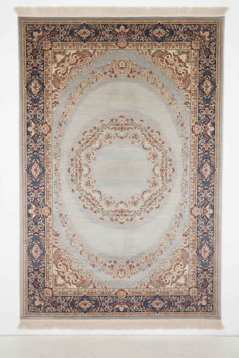 Silk Rug hanging on white wall