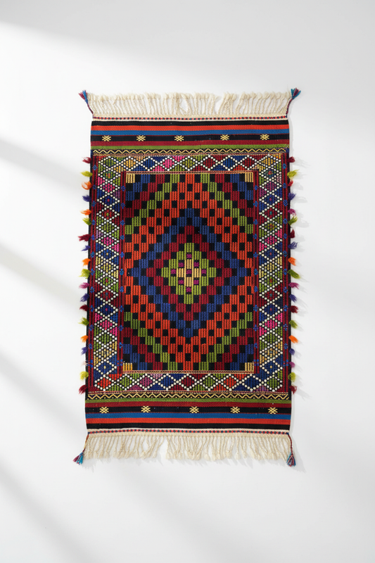 Small Anatolian Turkish Cicim kilim asılı görsel