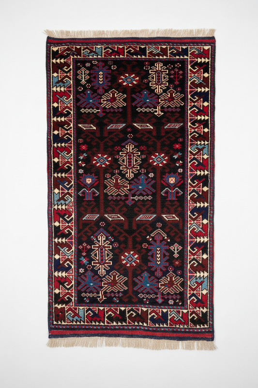 Small Bergama Handmade Rug – Hanging Display