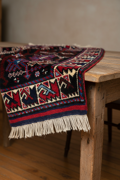 Small Bergama Rug – Draped on Table