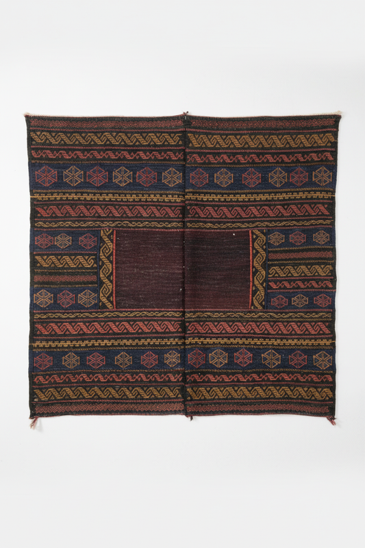 Square Antique Kilim Rug - Hanging Display