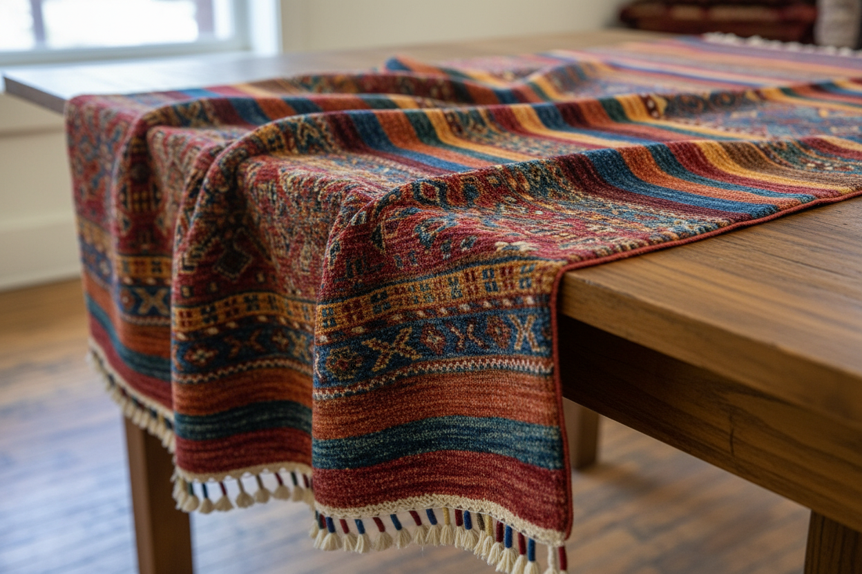 Stripe Pattern Handmade Rug - Flowing Drape