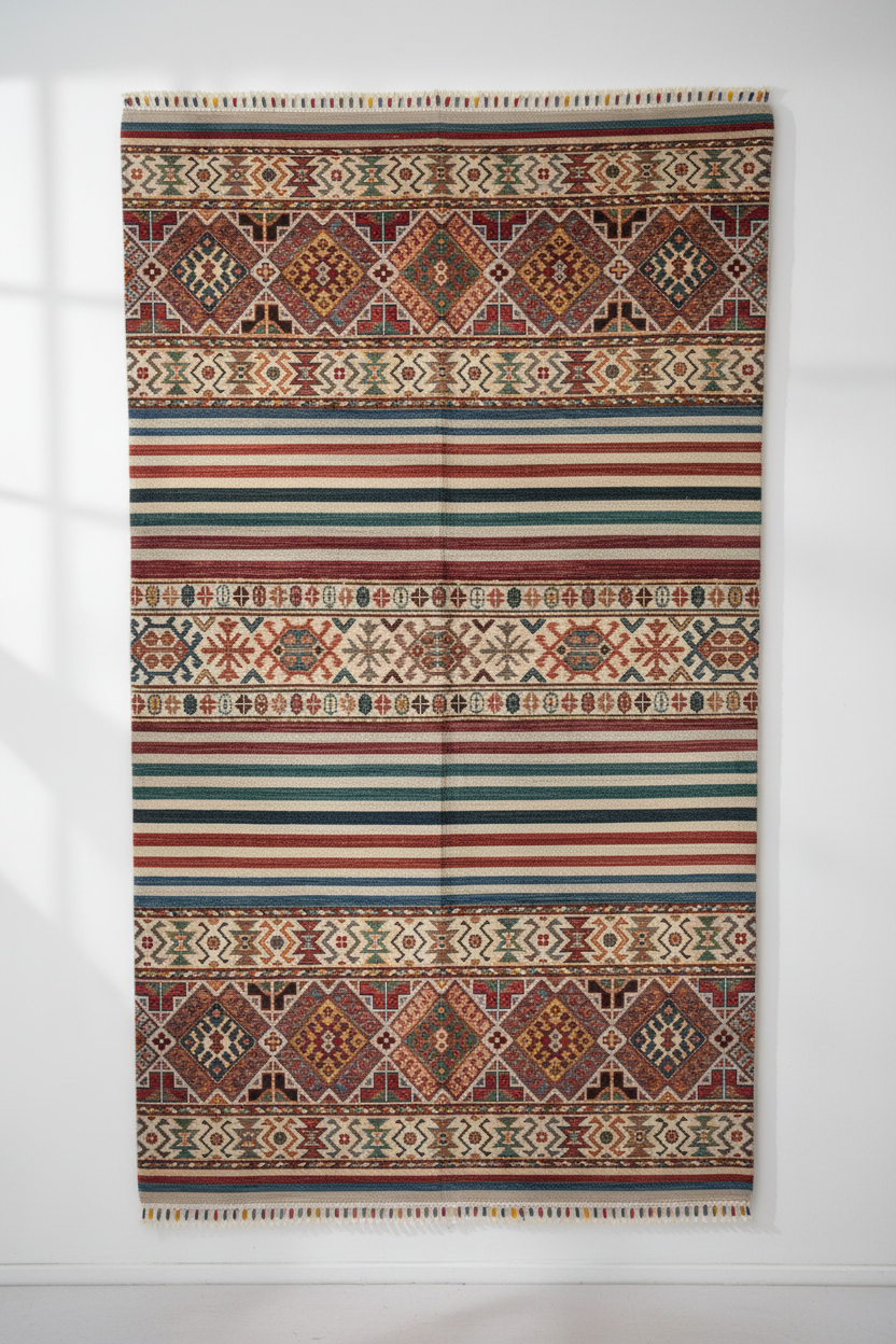 Stripe Pattern Luxury Carpet - Asılı Görsel