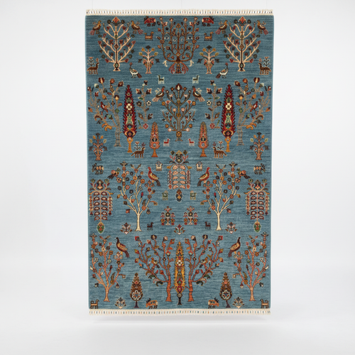 5x7 ft Traditional Tree of Life Handmade Wool Carpet | Authentic Hand Knotted Oriental Rug | Natural Dye Turkish Area Rug