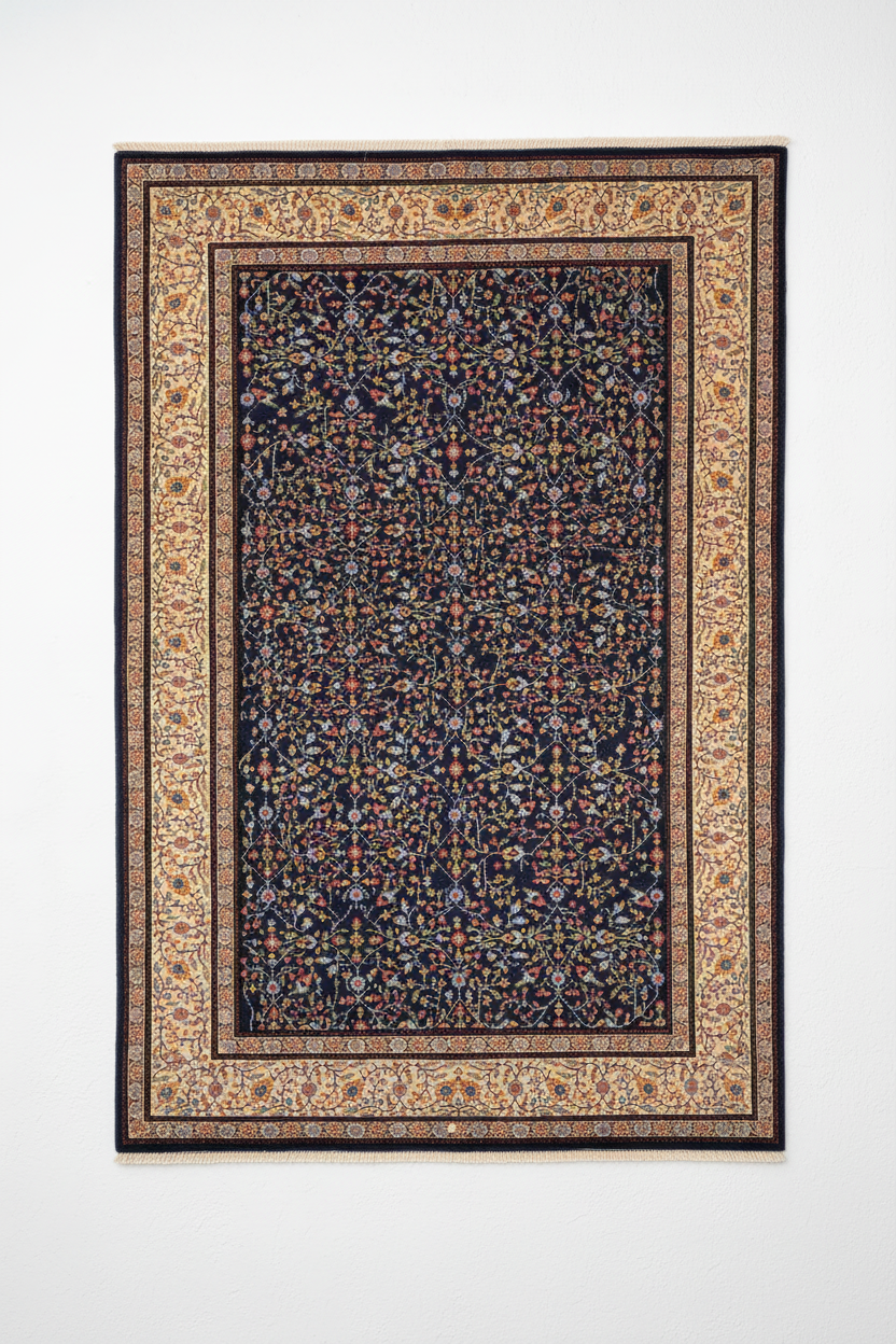 Turkish Floral Rug - Beyaz Arka Plan