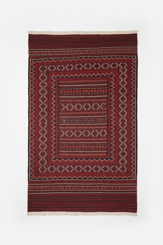 Turkoman Kilim Rug – Studio White Background