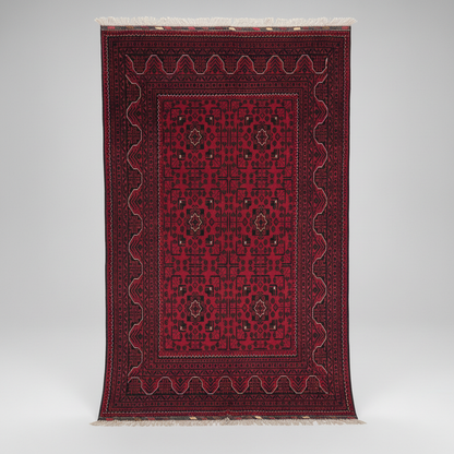 Vintage Burgundy Rug - beyaz arka plan