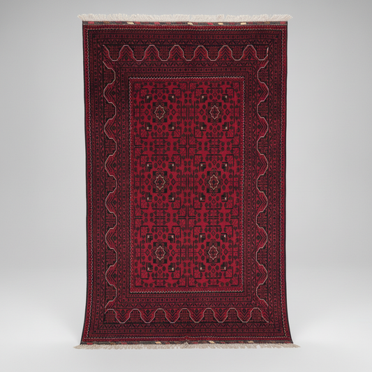 Vintage Burgundy Rug - beyaz arka plan