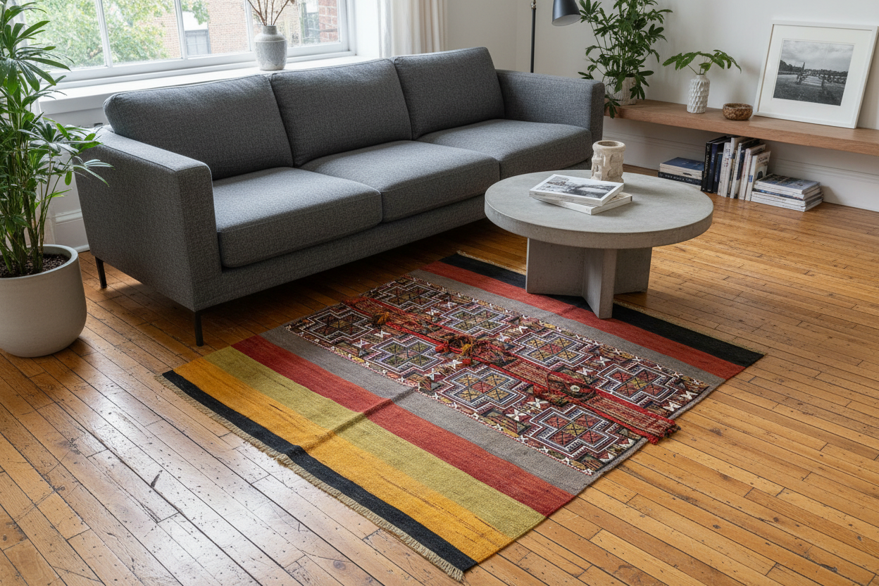 Vintage Turkish Kilim Rug - Doğru Boyut